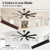 HUMHOLD 72 Inch Ceiling Fan with Light Remote, Smart LED Ceiling Fans, Modern Low Profile Dimmable Light Ceiling Fan - 3 of 4