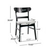 NicBex  Set of 2 Modern Retro Solid Wood Dining Chair,Upholstered Armless Chairs with Mid-Century Design for Kitchen,Living Room - 3 of 4