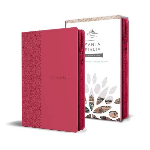 Biblia Letra Grande Para Mujer Reina Valera 1960 Fucsia Floral Con Indice Y  Zipper