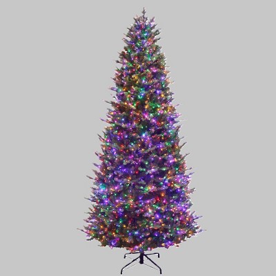 Aurio Pre-lit Noble Fir Artificial Christmas Tree with Customizable LED Lights