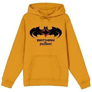 Batman & Robin 1997 Logo Men's Mustard Yellow Sweatshirt - 1 of 1