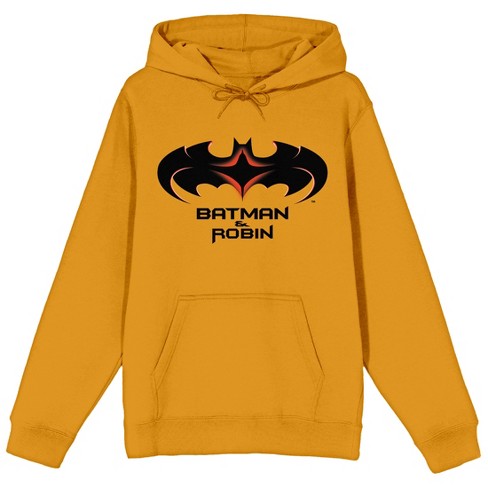 Batman & Robin 1997 Logo Men's Mustard Yellow Sweatshirt-medium : Target