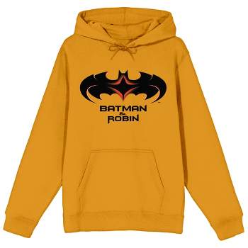 Batman & Robin 1997 Logo Men's Mustard Yellow Sweatshirt