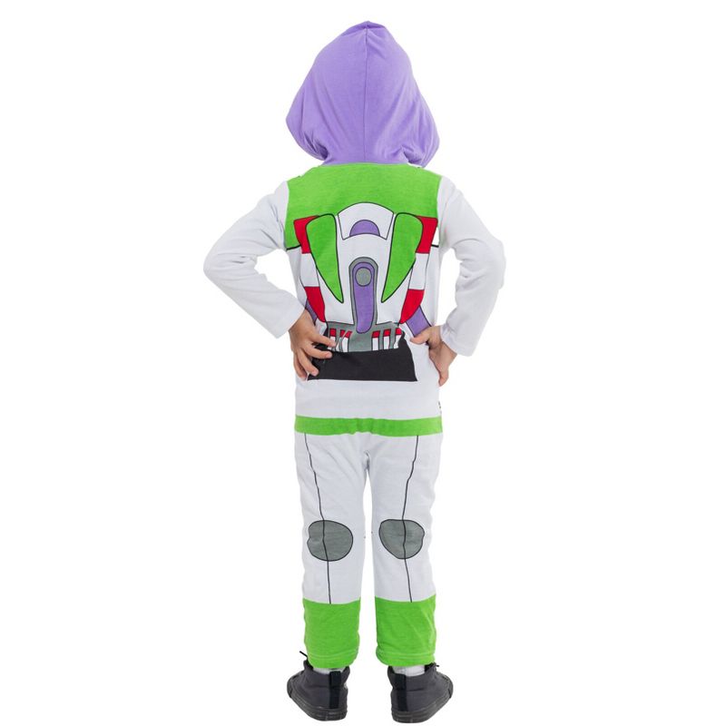 Disney Pixar Toy Story Buzz Lightyear Zip Up Cosplay Coverall Newborn to Toddler, 4 of 10