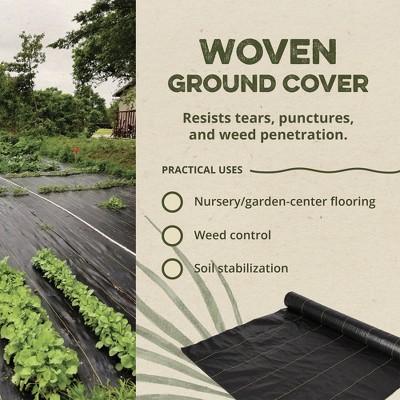 Sunbelt 3.2-Oz Black Polypropylene Weed Barrier Ground Cover, 37in x 8ft