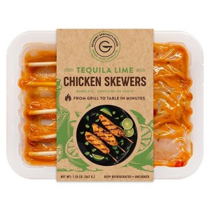 Gourmet Specialty Foods Tequila Lime Chicken Breast Skewers - 1.25lbs - 1 of 4