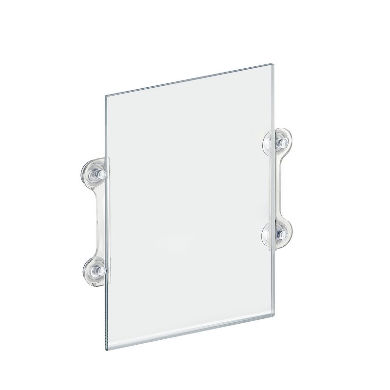 Azar Displays Clear Acrylic Window/Door Sign Holder Frame with Suction Cups 11"W x 17''H, 2-Pack, 4 of 10