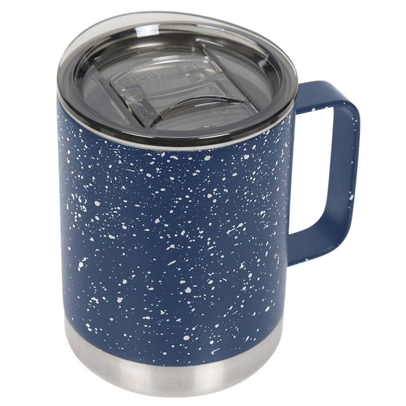 FIFTY/FIFTY 12oz Stainless Steel with PP Lid Speckle Mug Navy/White, 2 of 5