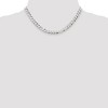 Black Bow Jewelry Men's 6.8mm Sterling Silver Solid Flat Curb Chain Necklace - 2 of 4