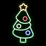 Northlight 15" LED Lighted Neon Style Christmas Tree Window Silhouette
