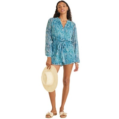 VENUS Womens Crinkle Chiffon Romper