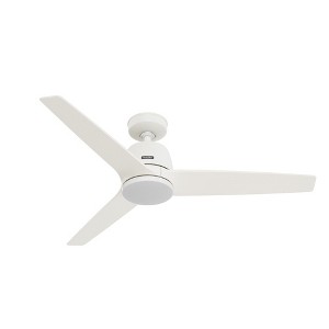 Hunter Matte White Malden Ceiling Fan Integrated LED Whisper-Quiet Finish - 1 of 1