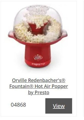 Orville Redenbacher's Hot Air Popcorn Popper by Presto at Fleet Farm