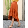 Garvee Maternity Dress Women's High Waist Floral Print Pleated Maxi Skirt Casual Flowy Swing A Line Long Skirts - 3 of 4