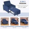 CIPACHO 3-in-1 Convertible Chair Bed Pull Out Sofa Bed Sleeper Chair with Adjustable Backrest Pillow and Pockets Dark Gray - 3 of 4
