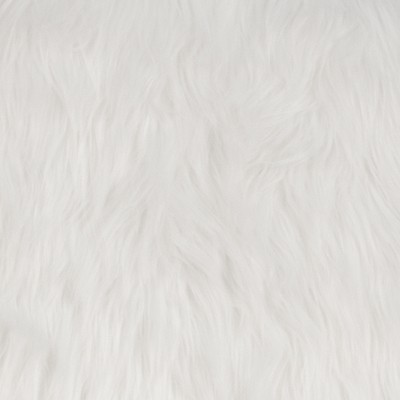 Retro Chic White Faux Fur Accent Chair with Beechwood Base