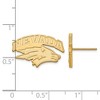 Black Bow Jewelry 10k Yellow Gold Nevada Wolf Pack NCAA Post Earrings - 2 of 3