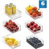 LunaLulinlk Set of 6 Refrigerator Organizer Bin Clear Plastic Stackable Fridge Freezer Storage Container for Pantry Kitchen Cabinet and Storage - 2 of 4