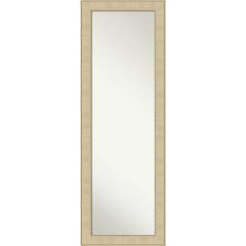 Amanti Art Classic Honey Silver Non-Beveled On the Door Mirror Full Length Mirror, Wall Mirror 52 in. x 18 in