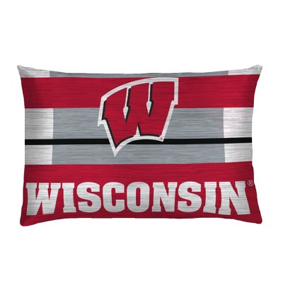 NCAA Wisconsin Badgers Heathered Stripe Queen Bedding Set in a Bag - 3pc — фото 3