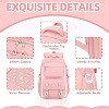 Luupatchy Girls' Backpack - Kawaii Design, Anti-Theft, Lightweight & Water-Resistant for Elementary School, Pink - 4 of 4