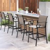 Pellebant 2pc Sunbrella Outdoor Bar Stool Aluminum Patio Counter Height Barstools - 2 of 4