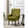 29.6"Modern Soft Velvet Material Ergonomics Accent Chair,Green - 3 of 4