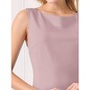 Hobemty Women's Sleeveless Boat Neck Casual Office Sheath Dress - 4 of 4