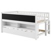 NicBex Twin Size Low Loft Bed with Shelves,Loft Bed Frame with Ladder,Bed Frame for Kids,Box Spring Not Required - 4 of 4