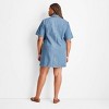 Women's Denim Mini Shirtdress - Future Collective Medium Wash - 2 of 3