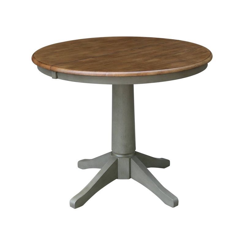 36" Magnolia Round Top Dining Table with 12" Leaf - International Concepts, 1 of 12