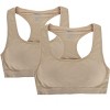 Memoi Girls' 2 Pair Pack Racerback Sports Training Bra - 2 of 4