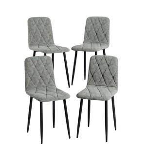NicBex  Set of 4 Modern Dining Chairs with Cushion Seat and Sturdy Metal Legs,PU Dinner Chairs for Kitchen,Living Room - 1 of 4