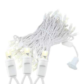 Novelty Lights LED Christmas/Wedding String Lights 100 Mini Bulbs (White Wire, 50 Feet)