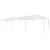 vidaXL Party Tent White Polyethylene roof and steel frame 10x30 feet - 2 of 4