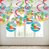 Big Dot of Happiness Tropical Christmas - Beach Santa Holiday Party Hanging Decor - Party Decoration Swirls - Set of 40 - 3 of 4