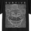 Five Nights Black and White Survive Shirt, Sketch White High Density Lines Design, T-Shirt with Message FNAF - 2 of 3