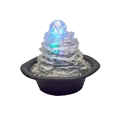 7.75" H Resin Outdoor Fountain - Black - Ore International