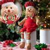 Gingerbread Plush Dolls, Set of 2- 17" Boy and Girl Cute Shelf Decorations- Fun Kids Toy, Decorate Your House - 3 of 4