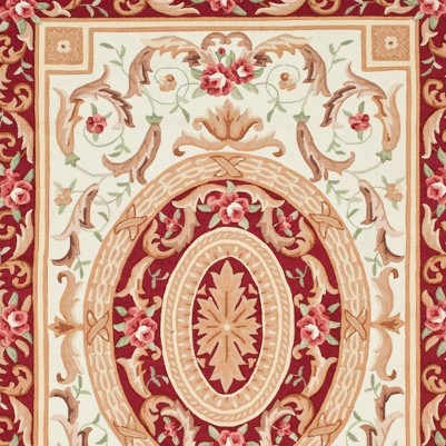ivory/burgundy
