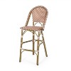 Vynxaria Set of 2 French-Inspired Outdoor PE Rattan Barstools - 2 of 4