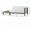 Christopher Knight Home Brava Outdoor Acacia Wood Right Arm Loveseat and Coffee Table Set with Cushion - 3 of 4
