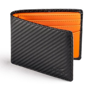 Men's Genuine Leather Slim Bifold RFID Wallet - 1 of 4