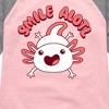 Girls' - Instant Message - Smile Alotl Shirt Tail Raglan Graphic T-shirt - 2 of 4