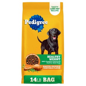 Pedigree Roasted Chicken, Grain and Vegetable Flavor Dry Dog Food - 14lbs - 1 of 4