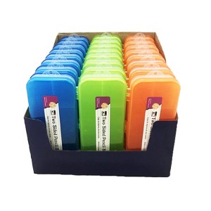 Charles Leonard Pencil Box, Double Sided, Assorted Colors, Pack of 24 - 1 of 3