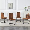 Luxury style Dining Chairs, Comfort & Stability in One, The combination of grainy fabric-like fabric and metal legs is stylish and versatile - 3 of 4