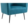 Nordlys Metal and Velvet Lounge Chair Modern Design Style Upholstery Living Room - 3 of 4