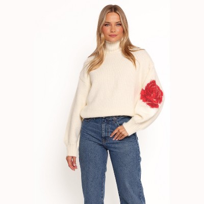 Petal and Pup Kelso Flower Embroidery Knit Sweater