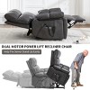 Dual Motor Infinite Position Power Lift Recliner Chair, PU Leather Heavy Duty Oversized Recliner with Heat Massage-3irtyhousy - 3 of 4